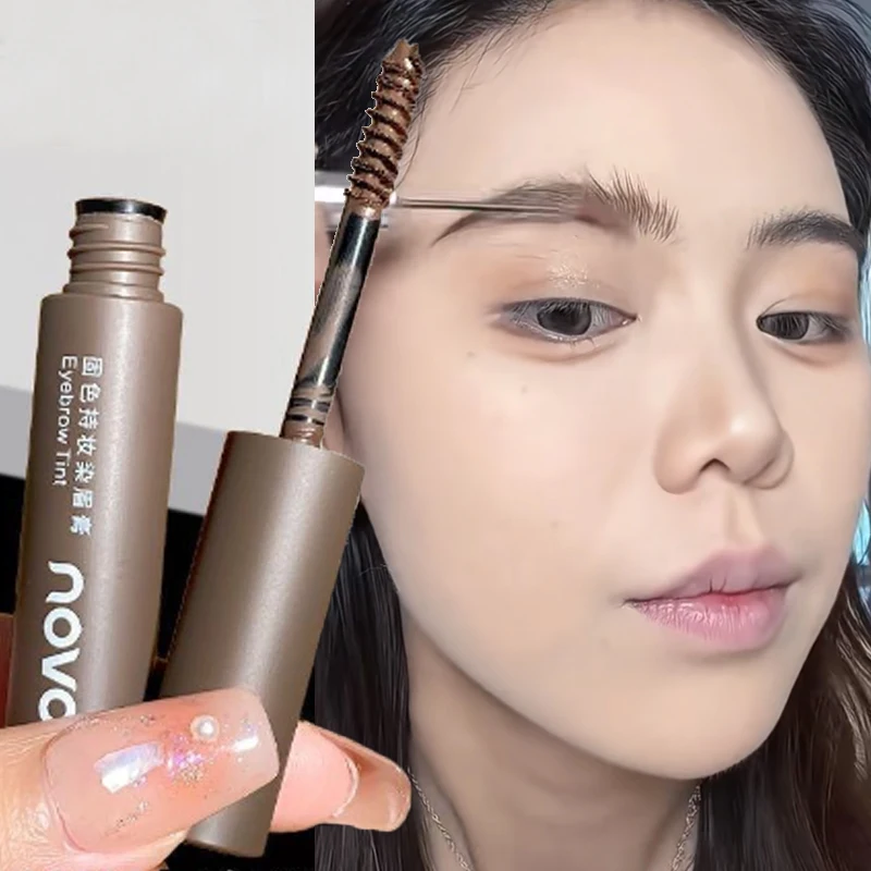 Impermeabile Naturale Liquido Tintura Crema Per Sopracciglia Durata Asciugatura Rapida Marrone Grigio Tintura Sopracciglia Esaltatori Mascara Tinta Cosmetici