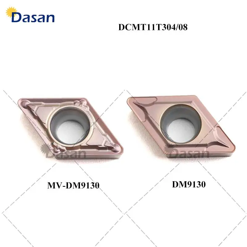 10PCS DCMT070204 MV HMP DCMT070208 Carbide Inserts DCMT11T304 DCMT11T308 Blade Cutting CNC Tools Lathe Cutter
