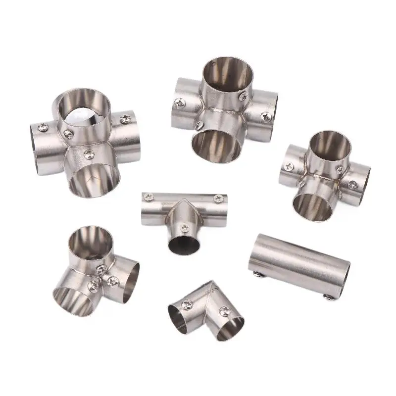 NEW 1pc Ocean Yacht Dock Awning Tube Accessories Stainless Steel Tube Pipe Connector Boat Handrail Rail Fitting TEE Elbow Joint