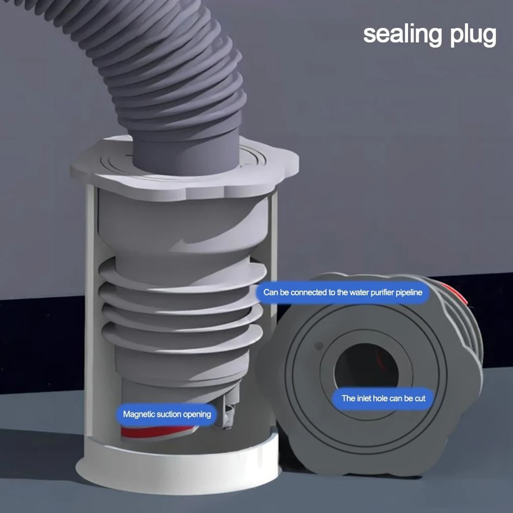 1pcs Silicone Bathroom Sewer Seal Ring Kitchen Sewer Pipe Seal-Plug Washing Machine Anti-odor Leakage Floor Drain Seal Connector