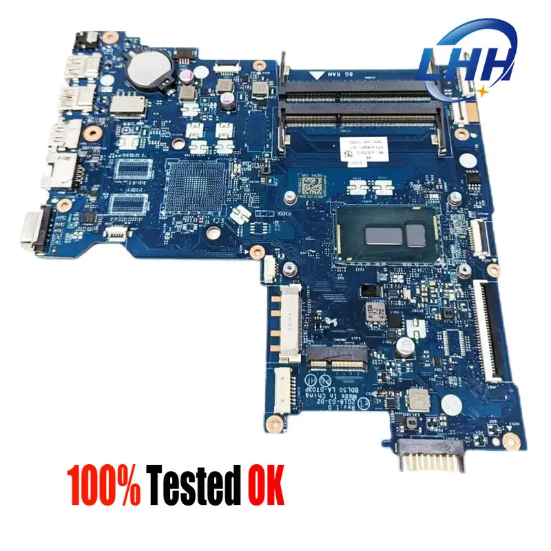 Imagem -03 - Laptop Motherboard para hp Mainboard Cpu Uma Ddr3l La-d703p 15-ac 15-ay 250 g5 I35005u I5-5200u La-d703p