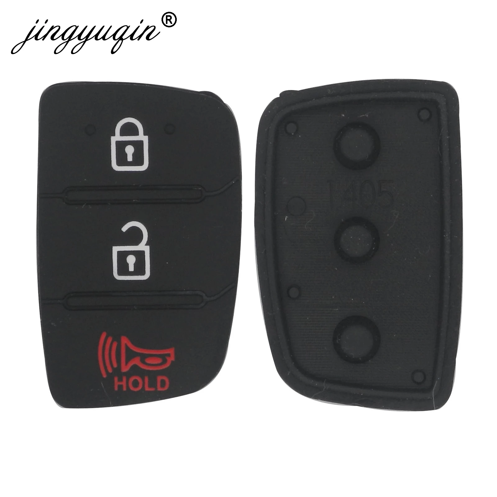 jingyuqin Replacement Rubber Pad 2 3 4 Button Flip Car Remote Key Shell For Mistra Hyundai HB20 SANTA FE IX35 IX45 Key Case