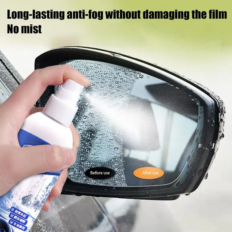 Car Glass Anti-Fog Agent 120ml Anti-Fog Glass Agent Car Defogger Rain Prevention Automotive Window Cleaning Prevent Fogging Spra