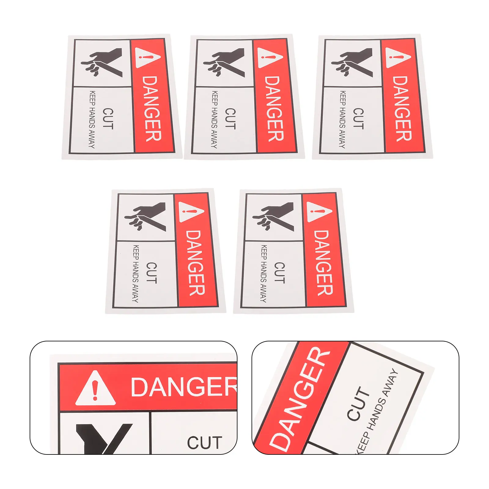 5Pcs Machine Safety Stickers Strong Adhesive Label For Safety Management Industrial Warning Decals Self Vinyl 54X2