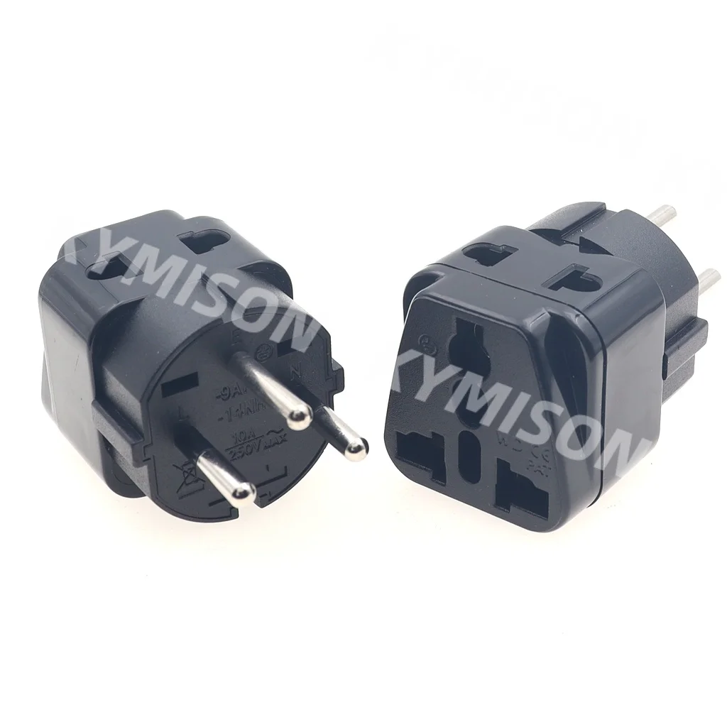 ISRAEL Travel Adapter 2 Way Outlet Power Plug Change AU/ US/EU/UK to Israeli 3 Pin Grounded Plug Adaptor WT 10A 250V