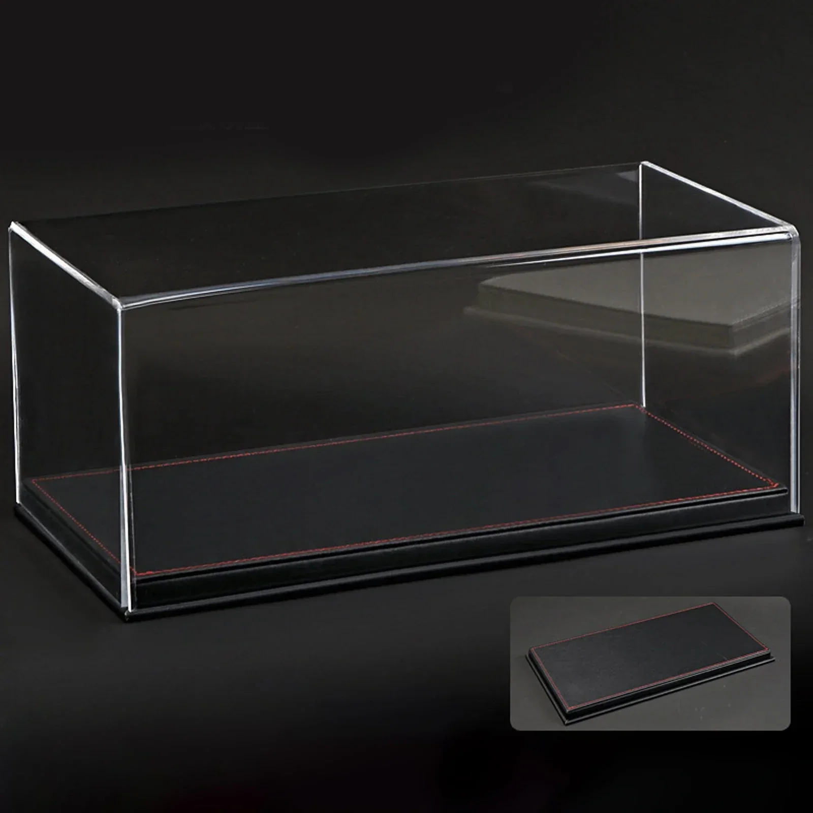 Hot Acrylic Display case for car model show case With black PU Leather Base For 1/18 RC Car toys FOR RC Trucks Models Collection