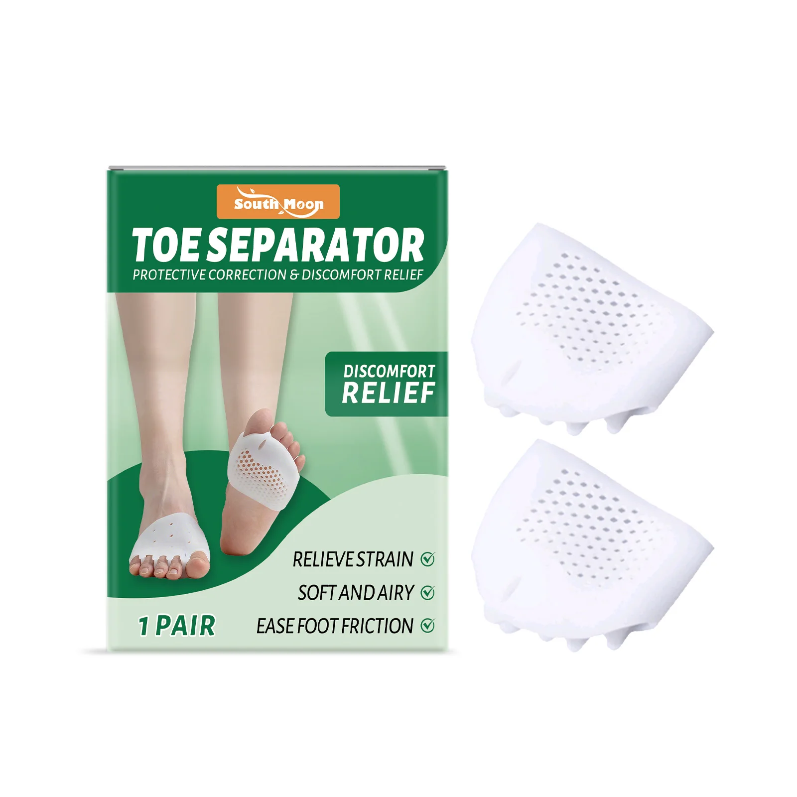 Silicone Toes Separator Finger Feet Care Protector Gel Toe Orthopedic Bunion Hallux Valgus Corrector Toes Splint Straightener
