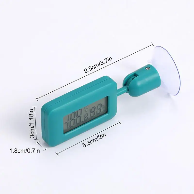 Reptile Thermometer Hygrometer with Suction Cup Digital Temperature Humidity Meter for Terrarium Reptile Accessories