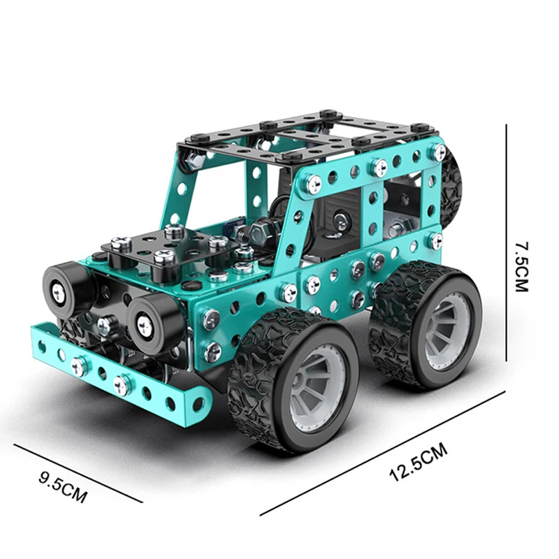 Elicottero per auto in metallo Puzzle 3D giocattoli educativi per bambini giocattoli per la costruzione di dadi a vite divertenti bambini giocattolo artigianale Set di mattoni per ragazzi