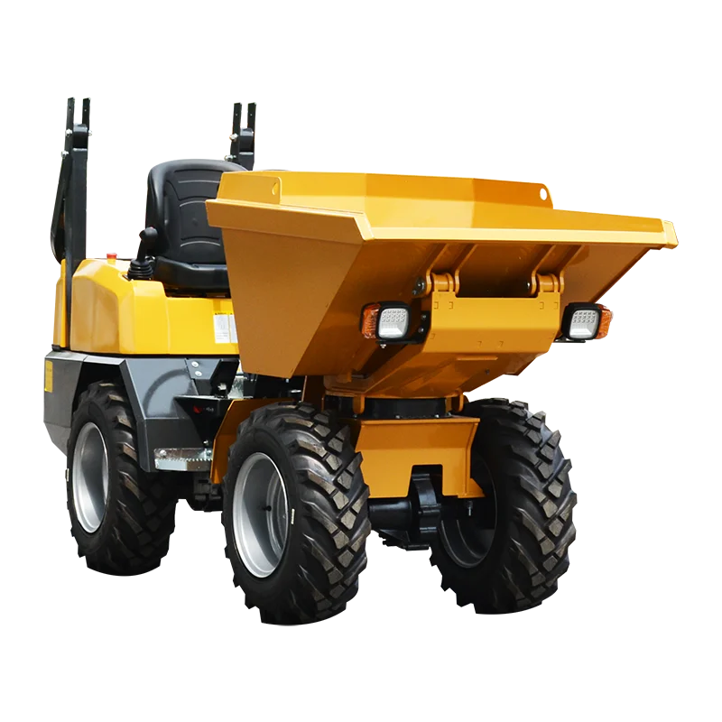 Customized Articulated 1.3 Ton 4x4 Site Dumper Self Loading Bucket Mini Truck Wheel Dumper for Sale