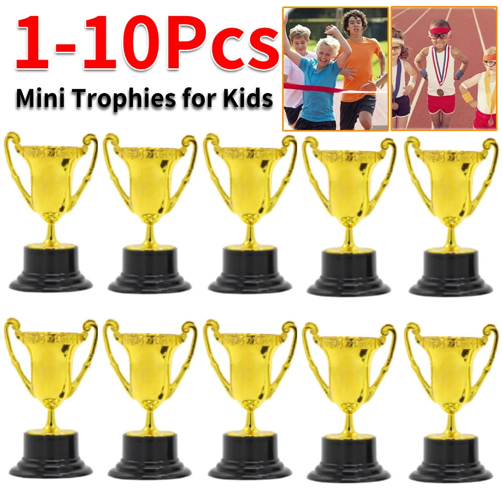 Gold Award Trophy Cups for Kids Plastic Golden Award Trophy Cup Gold Participation Trophy Cup For Party Favors Rewards