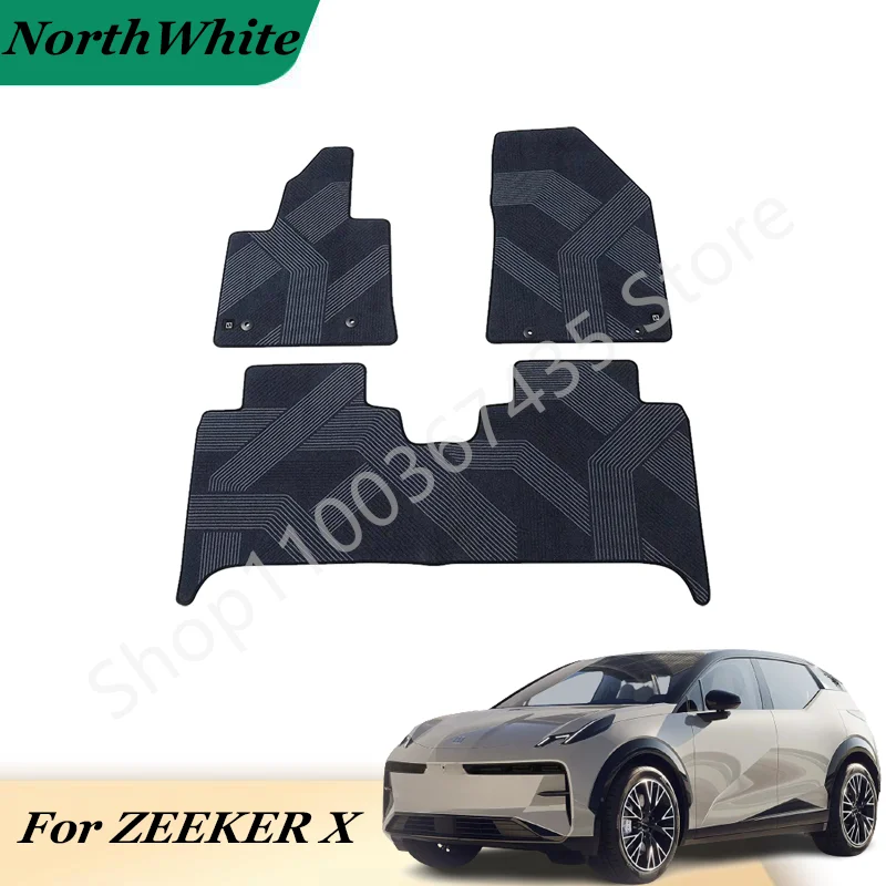 Per ZEEKR X accessori per auto tappeto in velluto di Nylon floccaggio tappetino originale