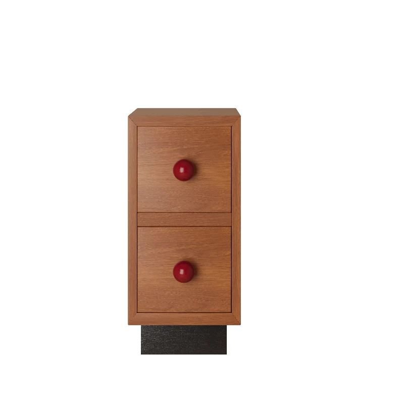 Retro medieval bedside table household bedroom small very narrow bedside table Internet celebrity senior sense ultra narrow