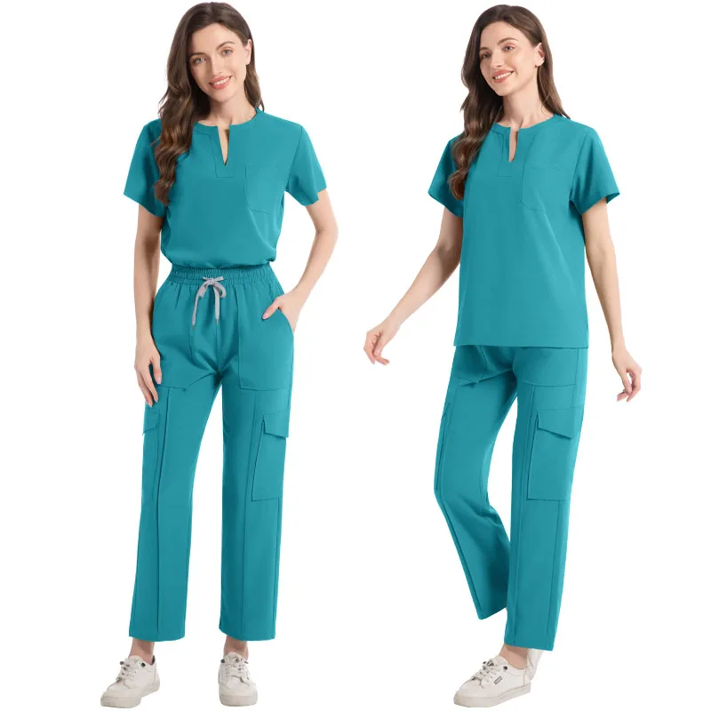 Conjunto corto ajustado para correr para mujer, uniforme médico para enfermera, ropa clínica cómoda, accesorios para quirófano de laboratorio