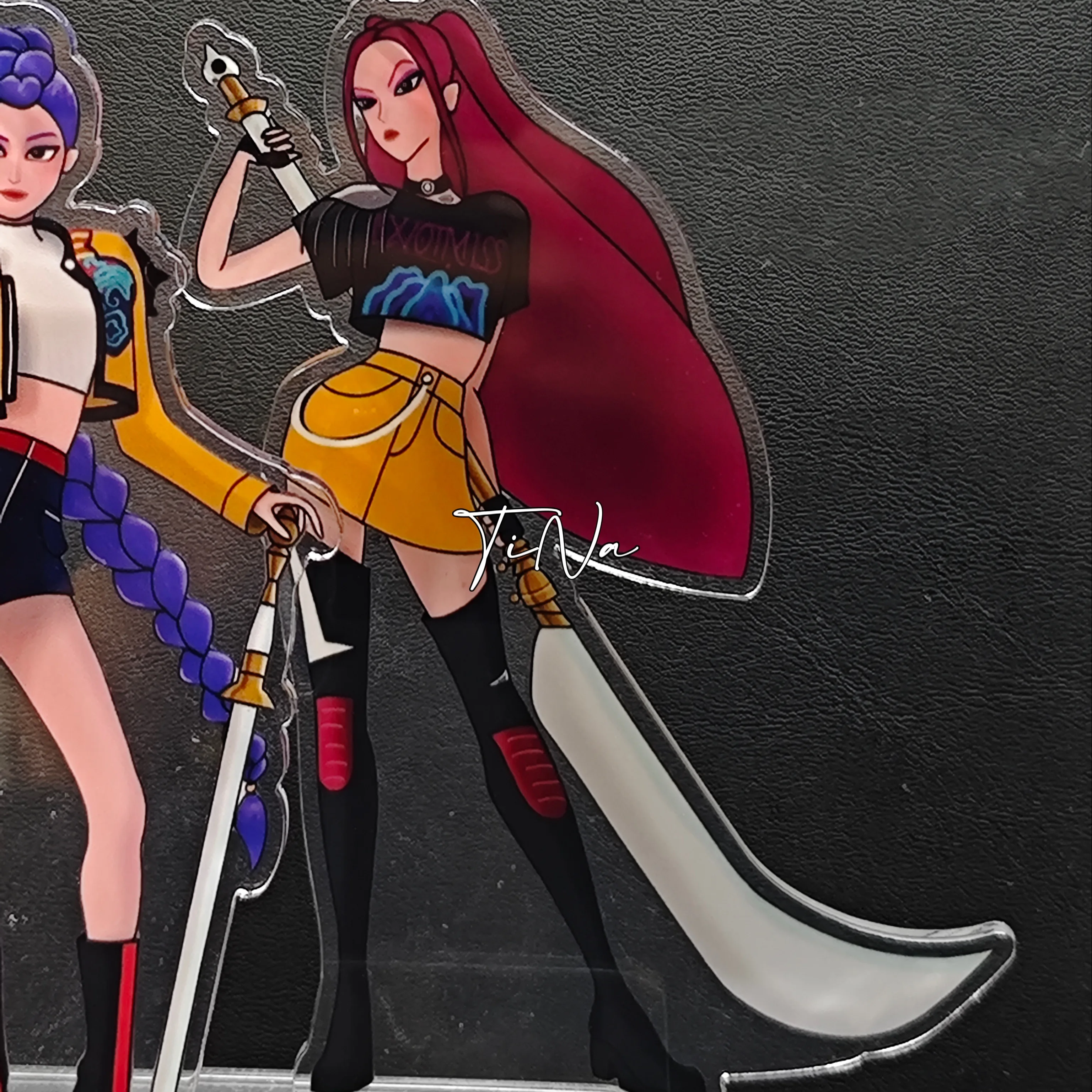 Demon Hunters KPop Zoe Cosplay 3D Printed Boomerang Props Rumi Mira Zoe Acrylic Standing Plates Decoration Accessories Toy Gift