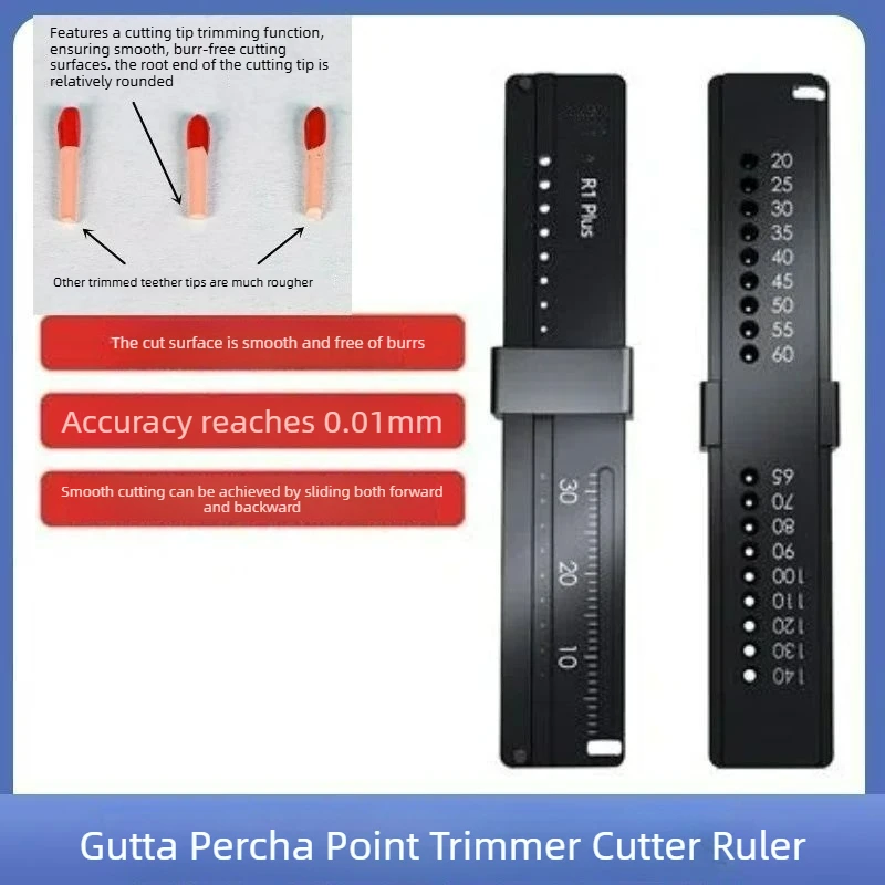 R1 Plus Endo Rulers Gauge Gutta Percha Points Autoclavable Measure Ruler Span Measure Scale Endodontic DentalTool Trimmer Cutter