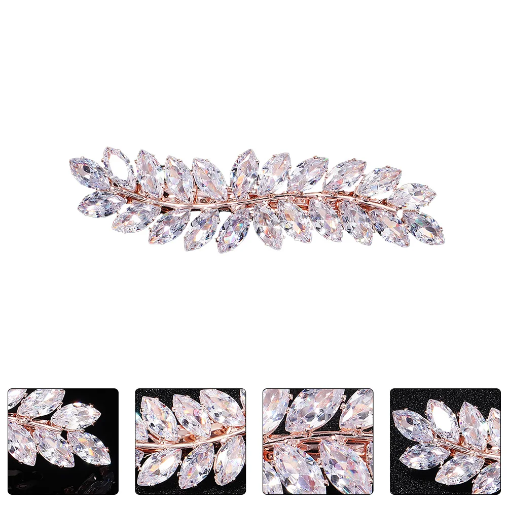 

Rhinestone Clips Vintage Children Small Barrettes Silver Decor Ponytail Elegant Hairpin Lightweight Lovely Design Simple Hair