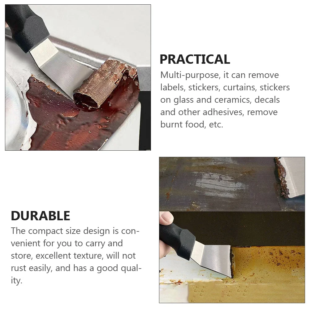 

4Pcs Multi-Purpose Cleaning Scraper Floor Glue Removal Tool Flexible Blades for Glass Ceramic Tile Surface Cleaning Efficient