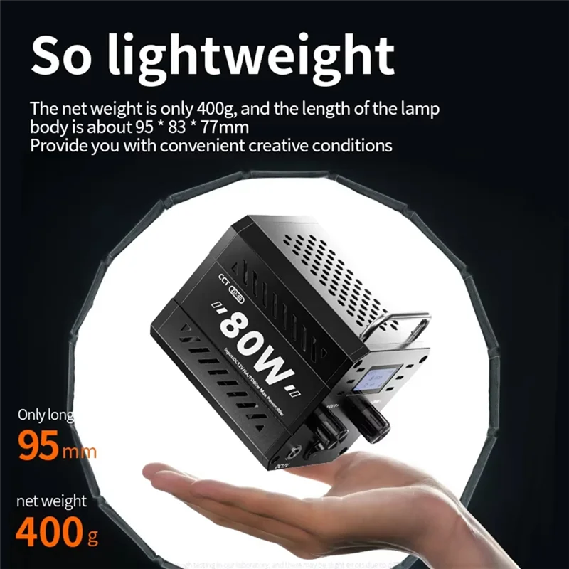 A14M 80W COB Lampu Kamera Kit Luar Ruangan 2500-6500K Video Dimmable Lampu LED Fotografi untuk Foto Studio Film Livstreaming US PLU