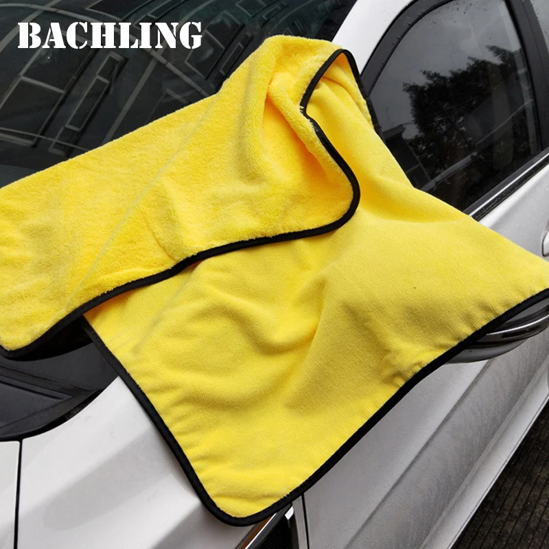 60*130/160cm Car Wash Towel Microfiber High Water Absorption Cleaning Towels Thickened Soft Washing Drying Cloth Professional