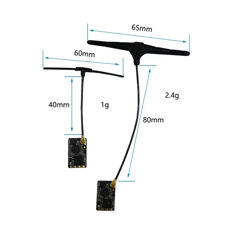 BAYCK ELRS 915MHz / 2.4GHz NANO ExpressLRS Receiver with T-Antenna Supports Wifi Upgrade for RC FPV Traverse Drone Parts