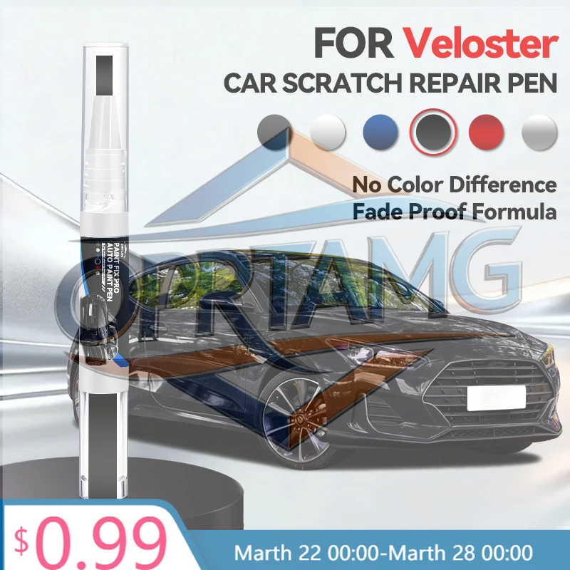 

2026 Hot Car Sticker For Hyundai Veloster Paint Repair Pen Touch Up Scratch Remover DIY Auto Accessories Black White Yell