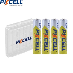 4 pz/lotto PKCELL 1.2V 1000mAh NiMh AAA batteria ricaricabile ni-mh 3A batterie AAA e 1 scatola batteria pc per giocattoli torcia