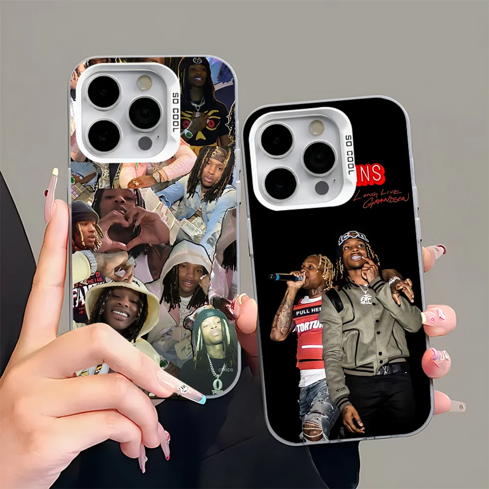 

K-Kings Rapper V-Von Phone Case For iPhone 16,15,14,13,12,11,Pro,Max,Plus,Mini,XS,SE Anti Fall Gray White Matte Hard Bumper