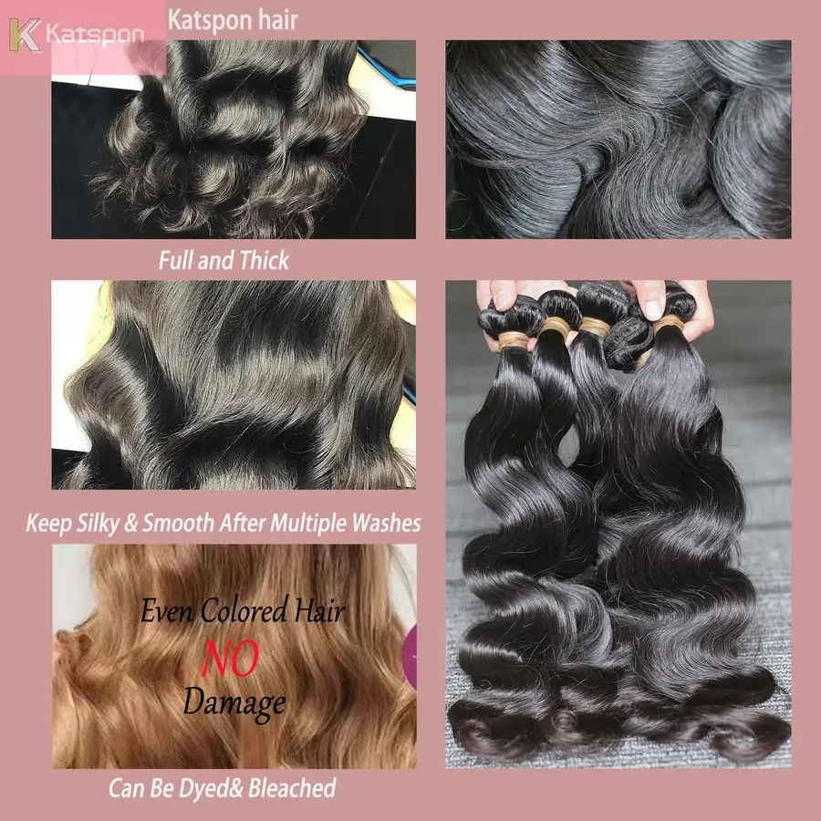 Human Hair Bundles 20 22 24 26 Inch Body Wave 100 Unprocessed Brazilian Virgin Hair 4 Bundles Human Hair Extensions Quick Weave