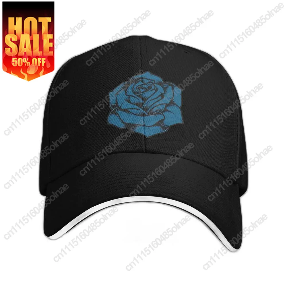 Ado Blue Rose Casual Cap Outdoor Sports Trucker Hat Summer Hot Sale Unisex-Teens Trendy Baseball Caps
