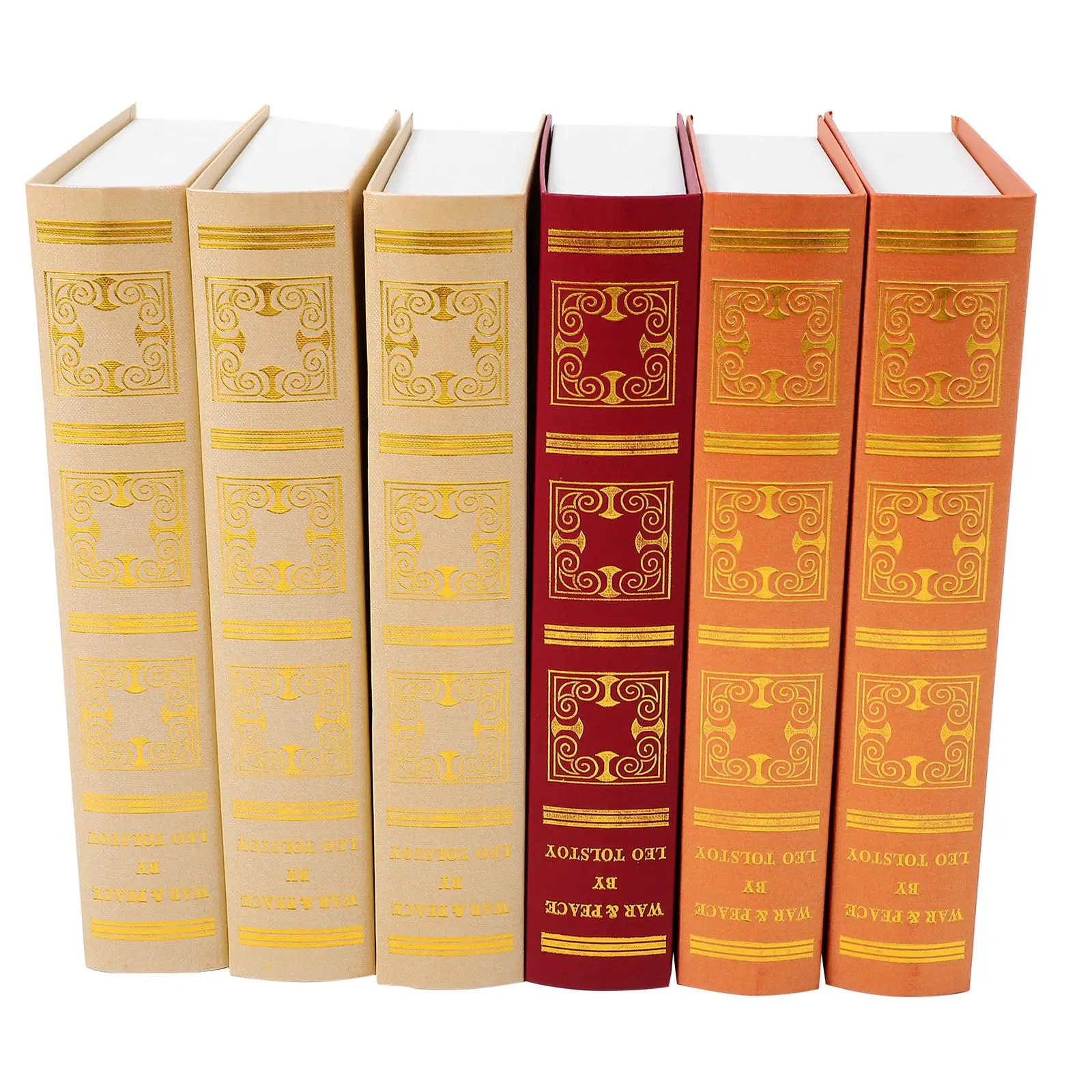 

6 Pcs Book naments Faux Decorative Books for Home Office Shelf Display Fake Book Decor Prop Vintage Fake Adornment