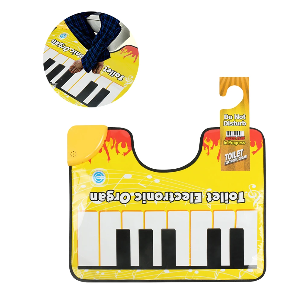 Toilet Piano Mat Potty Piano Singing Rug Bathroom Funny Toe Music Keyboard Toilet Floor Mat for Home Bathroom