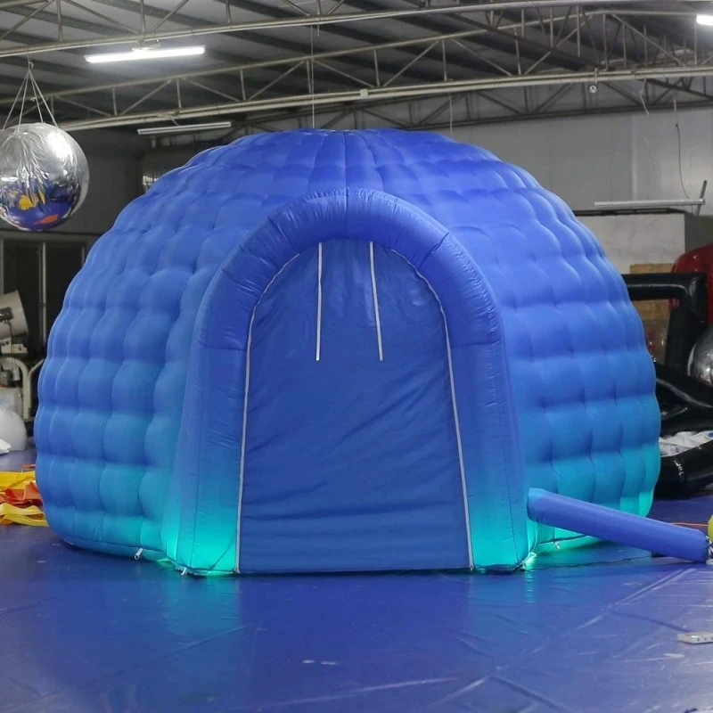 20ft العملاق أسود/أزرق نفخ قبة خيمة نفخ القباني خيمة الهواء خيمة للخارجية نادي حفل زفاف الحدث التخييم #3