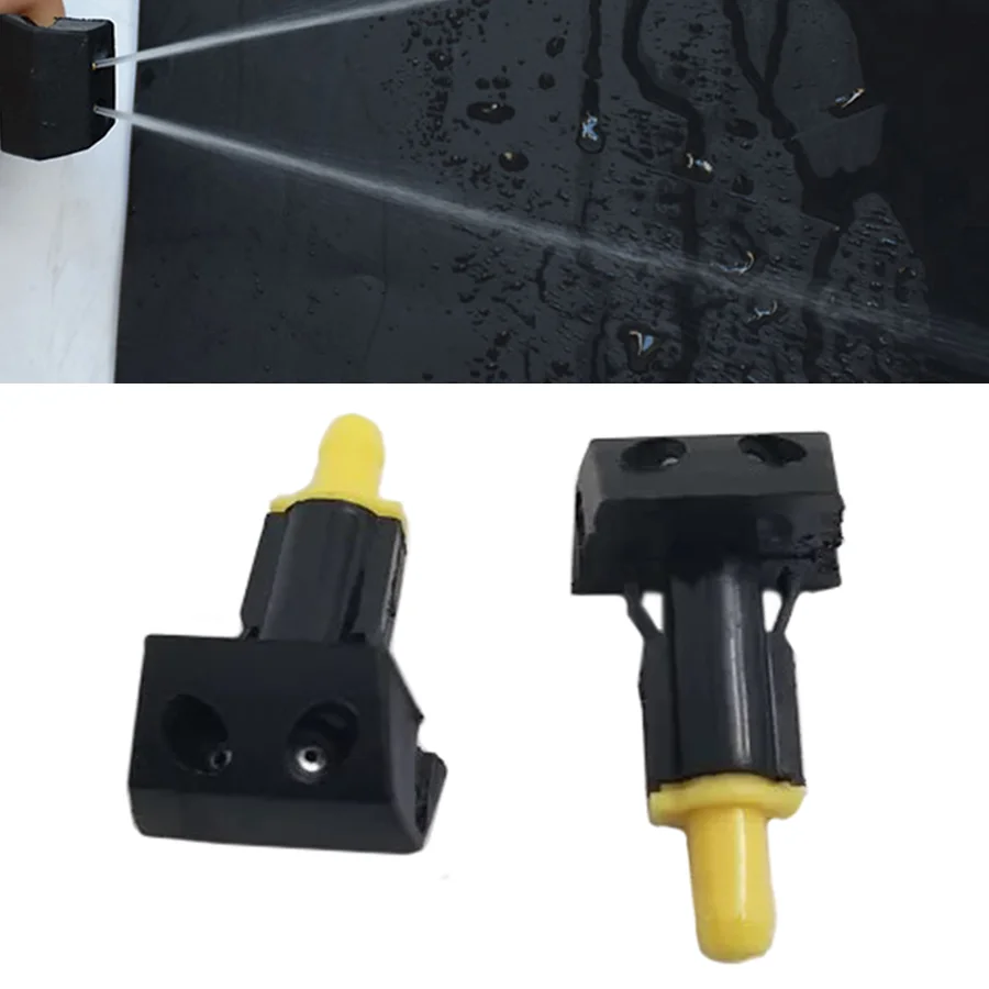 2Pcs Car Front Windshield Washer Wiper Water Spray Nozzle For Nissan TIIDA SYLPHY X-trail Venucia Exterior Auto Accessories