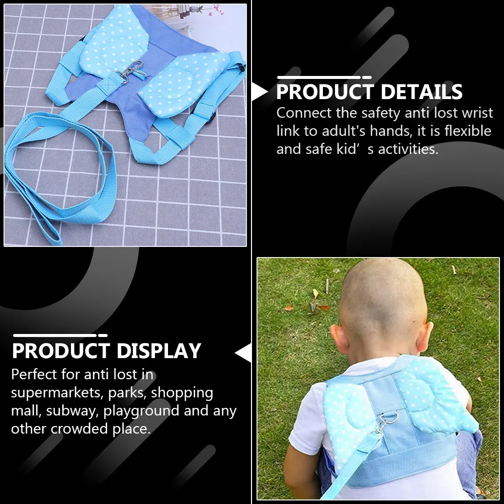Baby Anti Lost Harness Backpack Toddler Safety Strap Child Anti Lost Link Flexible Wrist Leash for Outdoor Shopping Mall Park