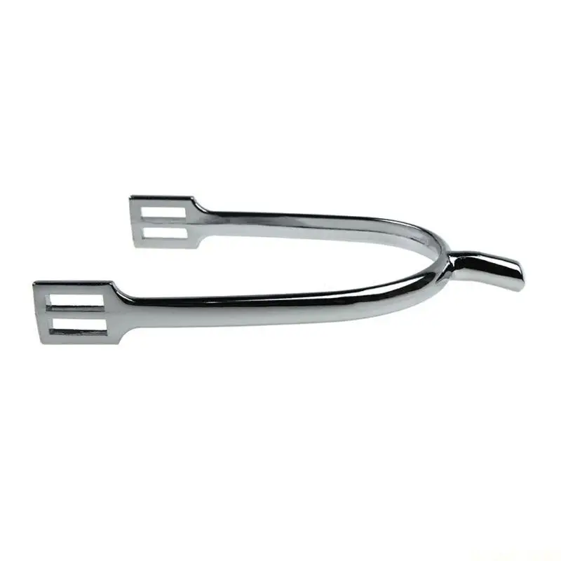 

M5TC 2Pcs Premium Zincs Alloy Horse Riding Spurs Rectangular Hollows Head Structure Plated Professional Equestrians Equipment