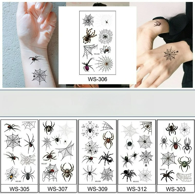 

Halloween spider 3D tattoo sticker,Temporary Tattoos for Men Women,Waterproof Long-Lasting,Fake Tattoo for Party Festival