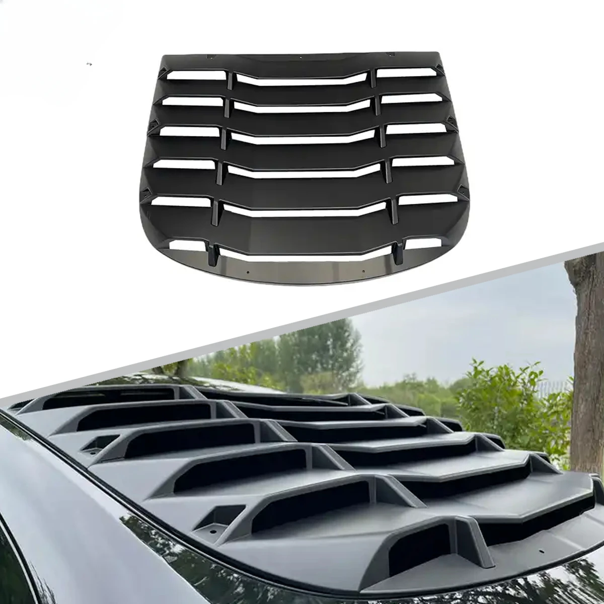 

High quality Classic Style Matte Black Windows Louver For Model Y