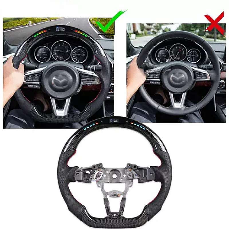 Carbon Fiber LED Steering Wheel For Mazda 2 3 Atenza Axela CX3  CX5 CX9 17-20