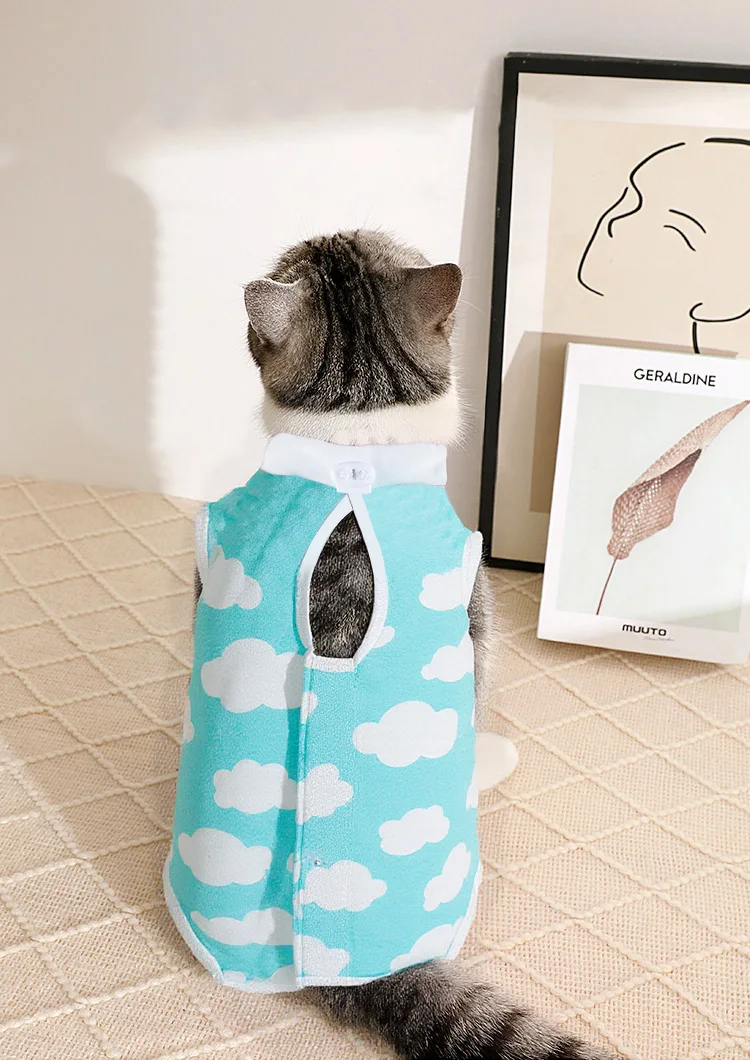Cats Surgery Recovery Suit for Small Medium Dog Cat Vest Cotton Soft Pet Pajama After Surgery Wear Recovery Clothes Anti Licking