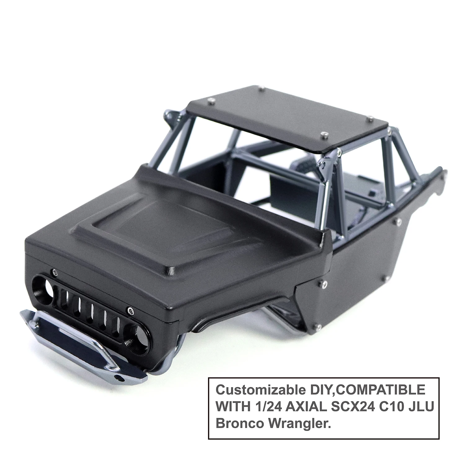 سبائك الألومنيوم لفة قفص الجسم شل الإطار الهيكل قطعة واحدة أنبوب ل 1/24 محوري SCX24 الممزق برونكو JLU B-17 C10 ترقية جزء