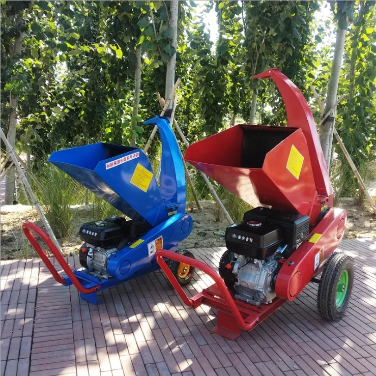 Wood crusher shredder grinder small mobile chipper for Forestry machinery home garden orchard farm use