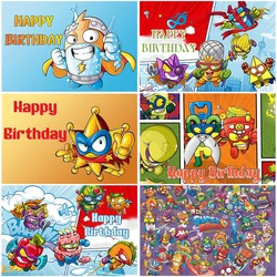 Superthings Legends Superzings Theme Birthday Party Vinyl Background Baby Shower Decoration Photography Studio Prop Supplies