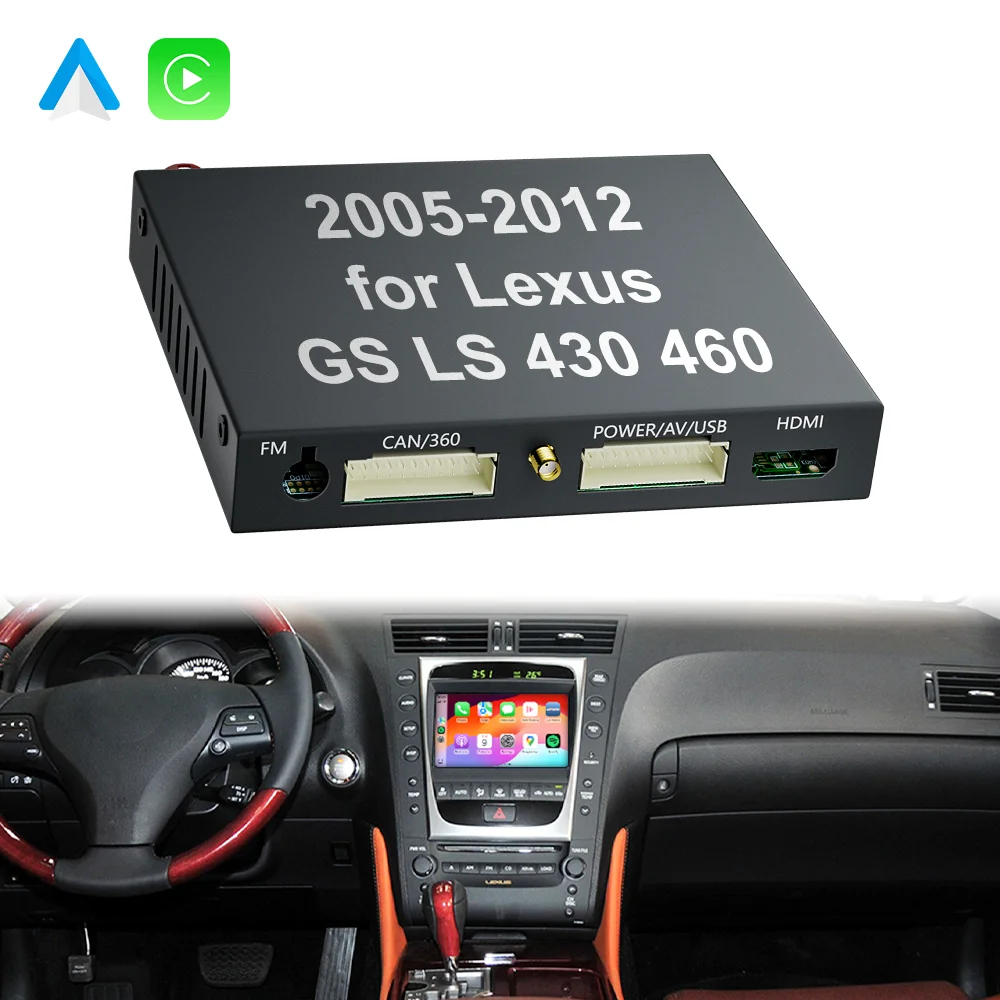 

GS LS 430 460 Auto Electronics Wireless CarPlay Module Android Auto Integrated For 2005 - 2012 Lexus Auto Integration Kits