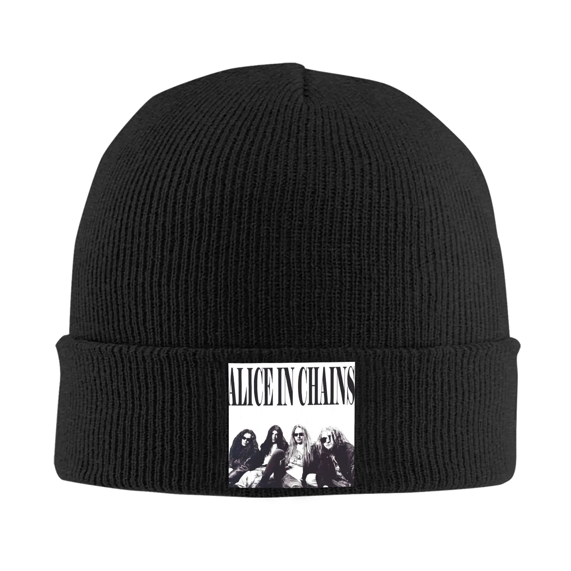 Music Grunge Rock Alice In Chains Screaming Trees Winter Skullies Beanies Hat Warm Autumn Knitted Hats Bonnet Cap for Women Men
