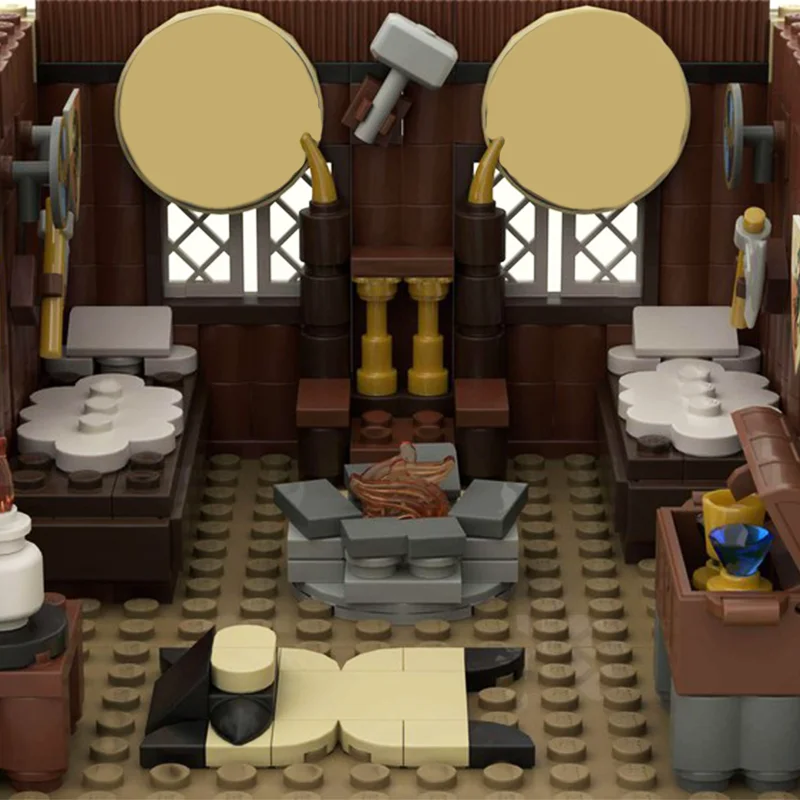2796pcs Moc Het Vikinghuis diy Display Kit - Legendarische Noorse Chieftain Hall Onderwijs Model Bouwstenen Verjaardag Speelgoed Cadeau
