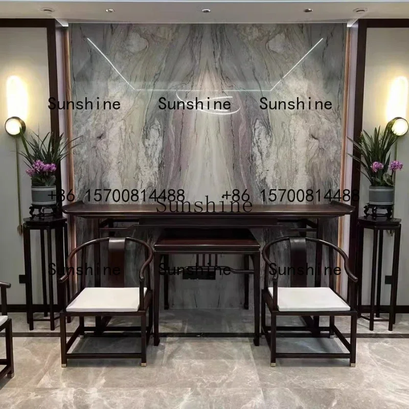 Solid wood shrine ebony entrance eight immortals table combinationR