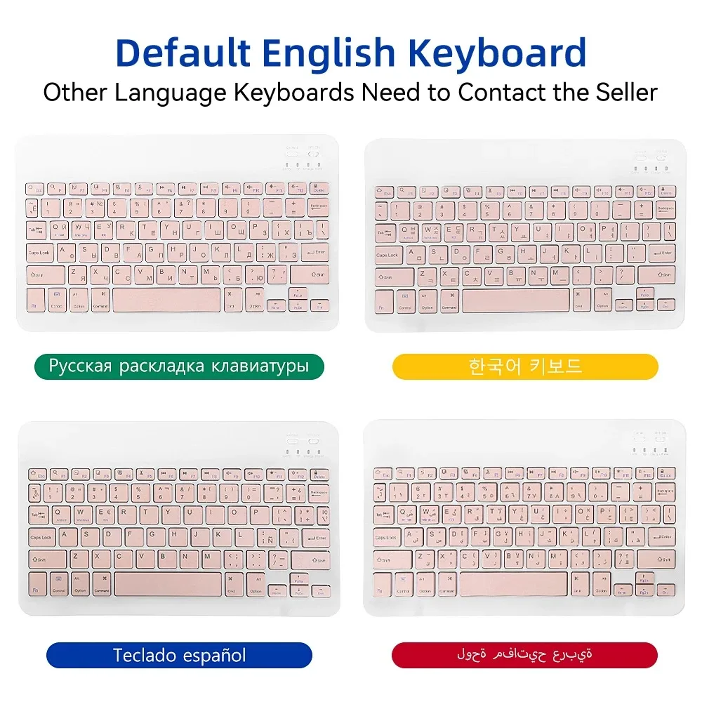 ماوس لوحة مفاتيح بلوتوث لجهاز iPad Mac Android Phone Tablet Slim Office Mini Wireless Keyboard لأجهزة الكمبيوتر المحمول Android IOS Windows