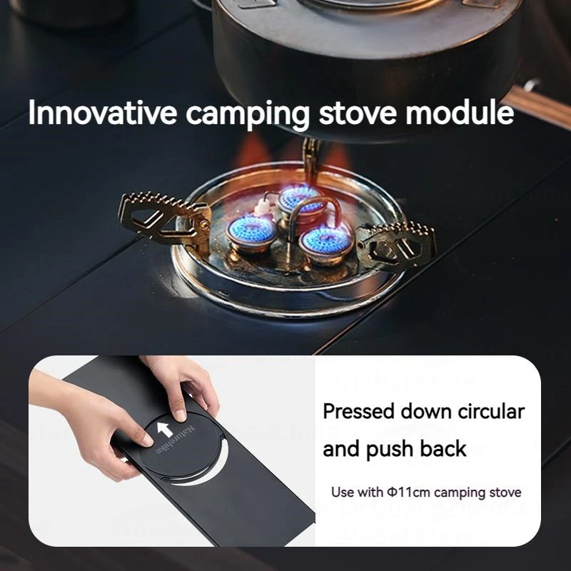 Imagem -04 - Naturehike-folding Aluminum Alloy Igt Tabela para Camping ao ar Livre Multifuncional Portátil Removível Bbq Grill Piquenique em Madeira e Pesca