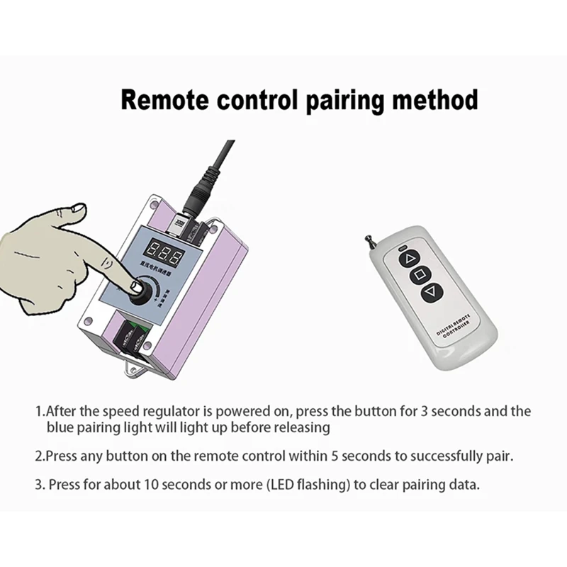 Wireless Remote Control DC Motor Speed LED Light PWM Dimming Speed Control Module Switch For Electric Linear Actuator